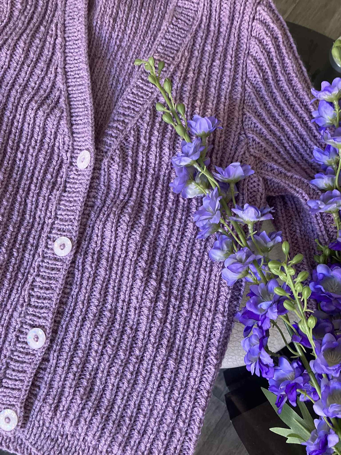 Cardigan Lilas