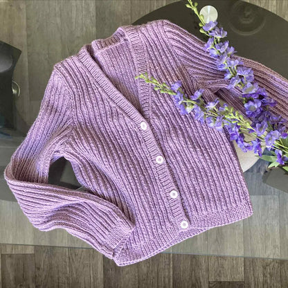 Cardigan Lilas Cœur de laine