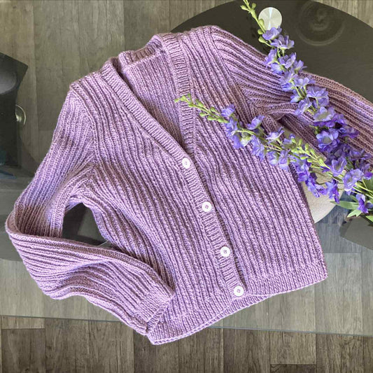 Cardigan Lilas
